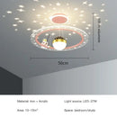 Modern whimsical starry led chandelier for bedroom with remote control