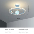 Modern whimsical starry led chandelier for bedroom with remote control