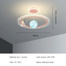Modern whimsical starry led chandelier for bedroom with remote control
