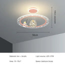 Modern whimsical starry led chandelier for bedroom with remote control