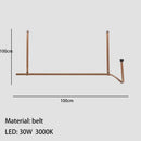 Modern minimalist leather strap decorbites led chandelier dining room