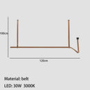 Modern minimalist leather strap decorbites led chandelier dining room