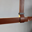 Modern minimalist leather strap decorbites led chandelier dining room