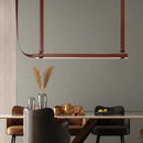 Modern minimalist leather strap decorbites led chandelier dining room