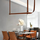 Modern minimalist leather strap decorbites led chandelier dining room