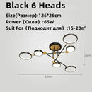 Modern gold & black decorbites led chandelier dining room light