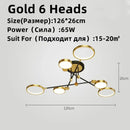 Modern gold & black decorbites led chandelier dining room light