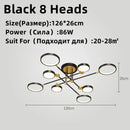 Modern gold & black decorbites led chandelier dining room light