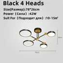 Modern gold & black decorbites led chandelier dining room light
