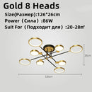 Modern gold & black decorbites led chandelier dining room light