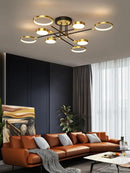 Modern gold & black decorbites led chandelier dining room light
