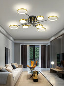 Modern gold & black decorbites led chandelier dining room light