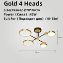 Modern gold & black decorbites led chandelier dining room light