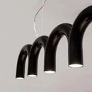 Modern blue wavy decorbites led chandelier dining room pendant light
