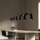 Modern blue wavy decorbites led chandelier dining room pendant light