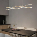 Modern wavy gold decorbites led chandelier dining room pendant light