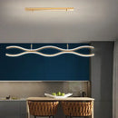 Modern wavy gold decorbites led chandelier dining room pendant light