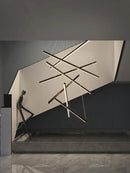 Modern black linear decorbites led chandelier for living room