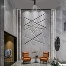 Modern black linear decorbites led chandelier for living room