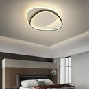 Modern white double ring led chandelier for living room glow