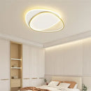 Modern white double ring led chandelier for living room glow