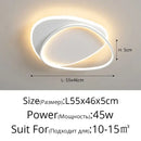 Modern white double ring led chandelier for living room glow