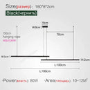 Minimalist black linear decorbites led chandelier dining room light