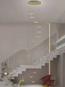 DecorBites™ LED Chandelier for Revolving Staircase | Loft Villa Ceiling Hanging Lamp