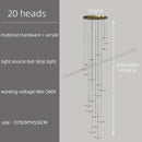 DecorBites™ LED Chandelier for Revolving Staircase | Loft Villa Ceiling Hanging Lamp