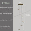 DecorBites™ LED Chandelier for Revolving Staircase | Loft Villa Ceiling Hanging Lamp