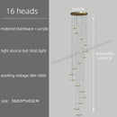 DecorBites™ LED Chandelier for Revolving Staircase | Loft Villa Ceiling Hanging Lamp