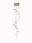 DecorBites™ LED Chandelier for Revolving Staircase | Loft Villa Ceiling Hanging Lamp