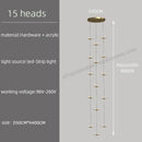 DecorBites™ LED Chandelier for Revolving Staircase | Loft Villa Ceiling Hanging Lamp