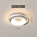 Modern black & white led chandelier light for living room