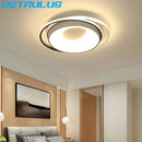 Modern black & white led chandelier light for living room
