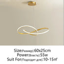 Modern black & white infinity led chandelier light dining room pendant