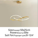 Modern black & white infinity led chandelier light dining room pendant