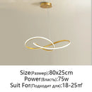 Modern black & white infinity led chandelier light dining room pendant