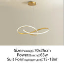Modern black & white infinity led chandelier light dining room pendant