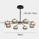 Modern minimalist black decorbites led chandelier dining room light