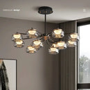 Modern minimalist black decorbites led chandelier dining room light