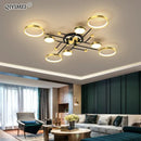 Modern gold ring led chandelier dining room light