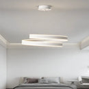 Modern black circular led chandelier for living room warm lighting