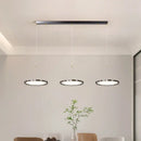 Modern chrome three circle led chandelier living room light