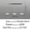 Modern chrome three circle led chandelier living room light