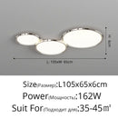 Modern chrome three circle led chandelier living room light