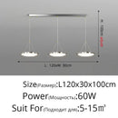 Modern chrome three circle led chandelier living room light