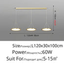 Modern chrome three circle led chandelier living room light