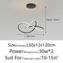 Modern black & white led chandelier lights living room spotlight