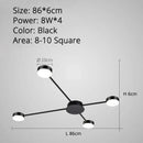 Modern black starburst led chandelier living room light